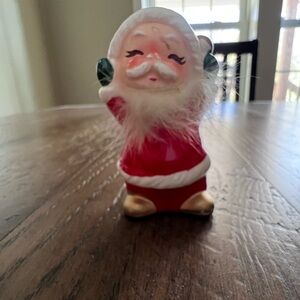 VTG 1960s MCM NAPCO Santa Claus Fuzzy Beard Salt/Pepper Shaker Christmas Japan